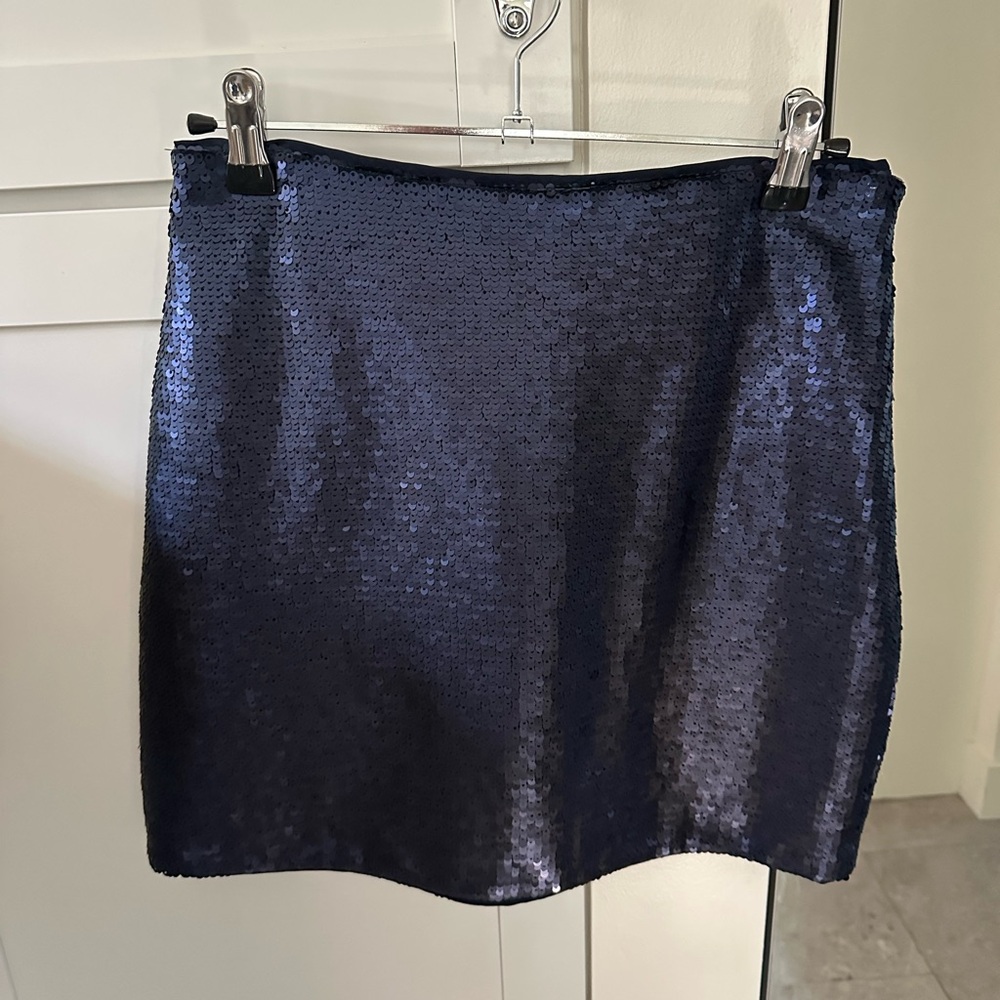 Banana Republic Dark Blue Sequin Pencil Skirt